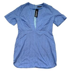 Boohoo Blue Stripe Minidress | NWT